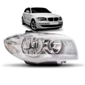 Farol Dianteiro Para Bmw 118i 06 A 11 Mascara Prata 1ª Linha Direito/passageiro