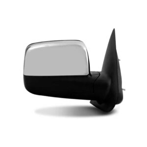 Retrovisor Ranger 2005 A 2009 Eletrico Preto Capa Cromada Lado Direito