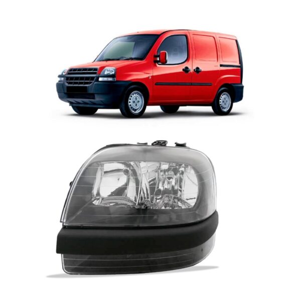 Farol Doblo 2002 A 2009 C/ Auxiliar Fume 1ª Linha Esquerdo/motorista