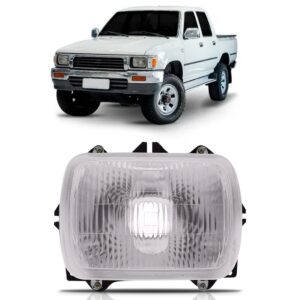 Farol Hilux L 200 Quadrado 1990 A 2001 Com Suporte 1ª Linha Direito/passageiro