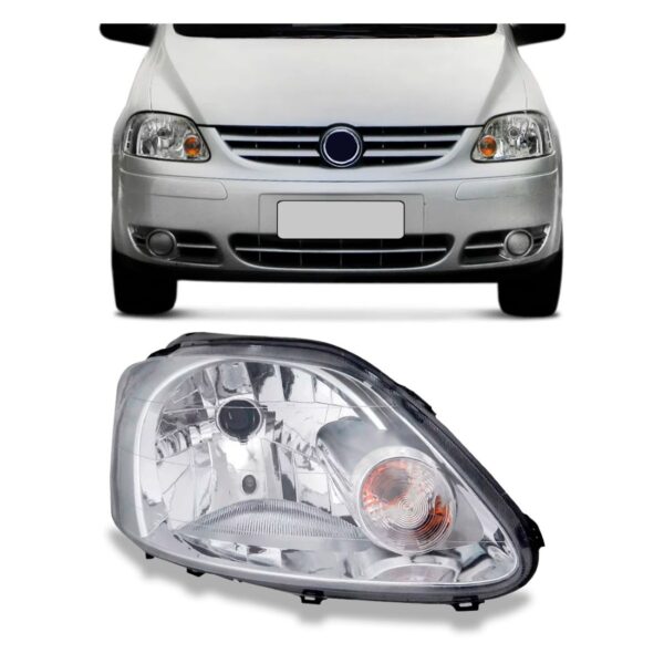 Farol Fox 2004 2005 2006 2007 Foco Simples 1ª Linha - Esquerdo/motorista