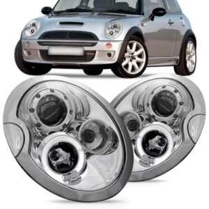 Farol Mini Cooper 2001 A 2004 Eletrico 1ª Linha Esquerdo/motorista