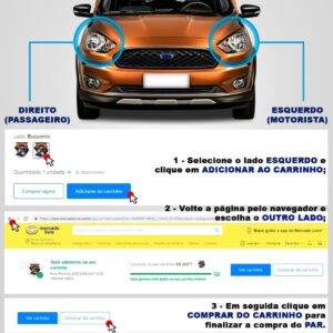 Farol Para Honda Civic 1996 1997 1998 Pisca Âmbar 1ª Linha - Esquerdo/motorista