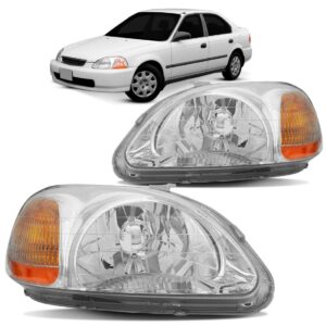 Farol Para Honda Civic 1996 1997 1998 Pisca Âmbar 1ª Linha Direito/passageiro