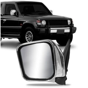Retrovisor Pajero 1993 1994 1995 1996 1997 Fixo Cromado Lado Esquerdo