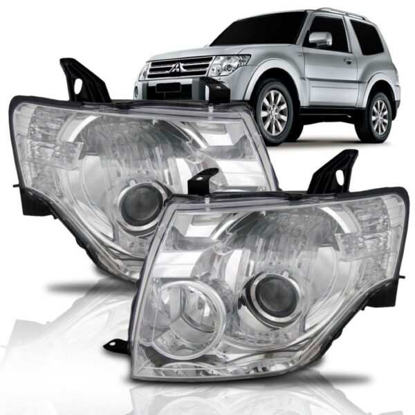 Farol Pajero Full 2008 2009 2010 2011 2012 2013 1ª Linha Esquerdo/motorista