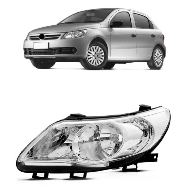 Farol Voyage G5 09 2010 11 2012 Foco Duplo Cromado 1ª Linha Esquerdo/motorista