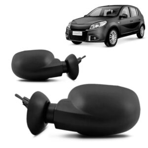 Retrovisor Logan Sandero 2007 2008 2009 2010 Com Controle Lado Direito