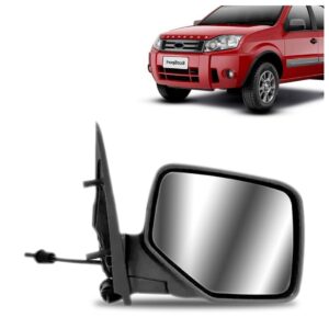 Retrovisor Ecosport 2003 04 05 06 07 08 09 C/ Controle Preto Lado Direito