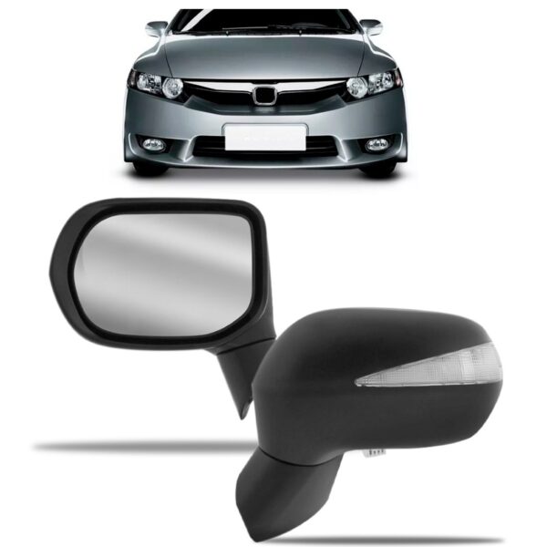 Retrovisor Civic 2006 2007 2008 09 10 2011 Elétrico C/ Pisca Lado Esquerdo
