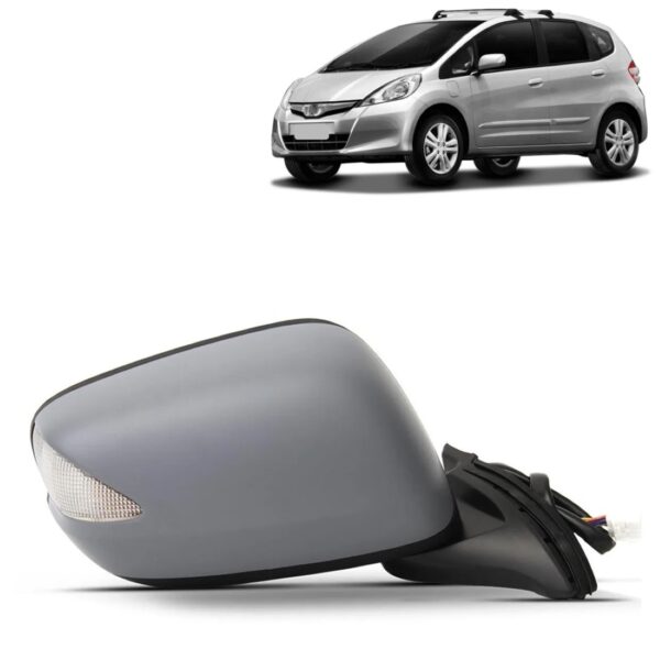 Retrovisor Eletrico C/ Sinaleira Fit 2009 A 2014 Primer Lado Direito