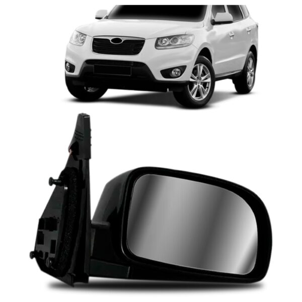 Retrovisor Santa Fé 07 08 09 A 2012 Elétrico Preto S/ Pisca Lado Direito