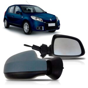 Retrovisor Logan Sandero 11 A 13 Com Controle Capa Primer Lado Esquerdo