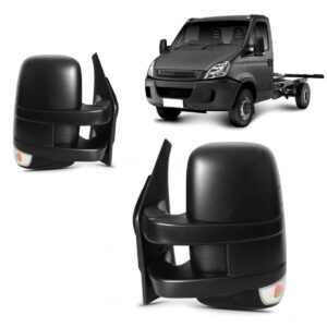 RETROVISOR IVECO DAILY 2008 A 2013 FIXO BRACO CURTO C/ PISCA LE