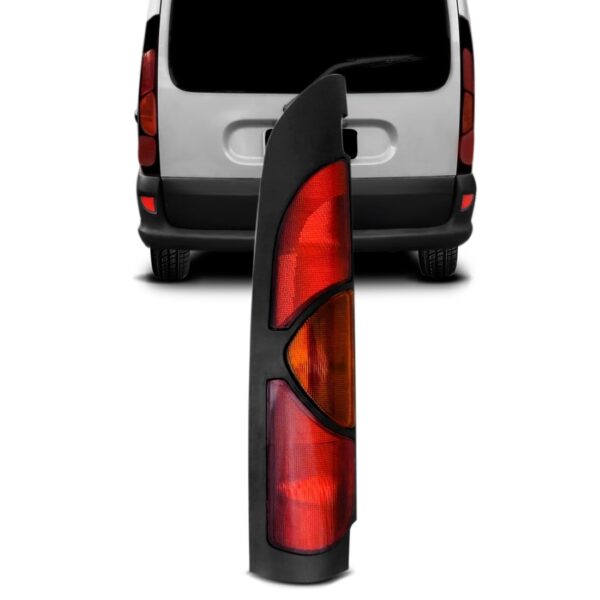 Lanterna Traseira Kangoo Furgao 1997 A 2006 Mascara Preta Lado Esquerdo