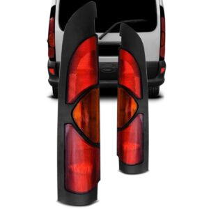 Lanterna Traseira Kangoo Furgao 1997 A 2006 Mascara Preta Lado Esquerdo