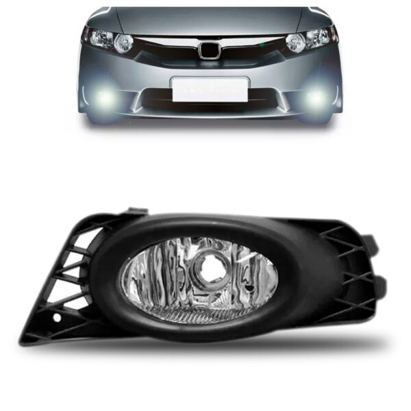 Farol Milha Auxiliar Civic 09 2010 2011 Com Moldura 1ª Linha - - Esquerdo Motorista