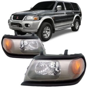 Farol Pajero Sport 2000 2001 2002 2003 Mitsubishi 1ª Linha - Esquerdo/motorista