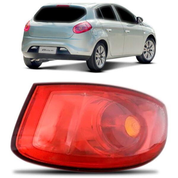 Lanterna Traseira Bravo 2011 2012 2013 2014 Toda Vermelha Lado Esquerdo