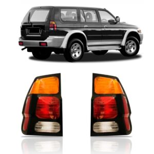 Lanterna Traseira Pajero Sport 2000 A 2004 Cristal Aro Preto Lado Direito