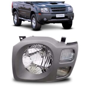 Farol Xterra 2003 2004 2005 2006 Moldura Cinza 1ª Linha Esquerdo/motorista
