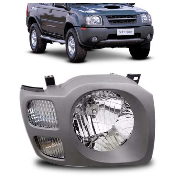 Farol Xterra 2003 2004 2005 2006 Moldura Cinza 1ª Linha Direito/passageiro