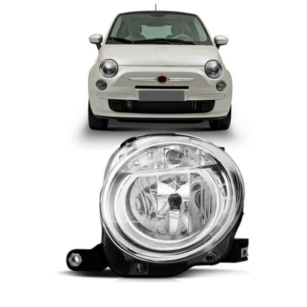 Farol Fiat 500 Elétrico Superior 2008 A 2012 1ª Linha - Esquerdo/motorista