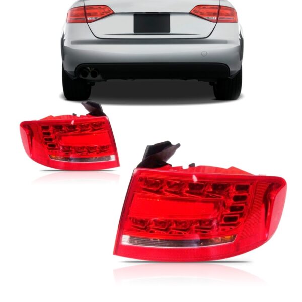 Lanterna Traseira Audi A4 2009 2010 2011 2012 C/led 1ª Linha - Direito - Vermelho