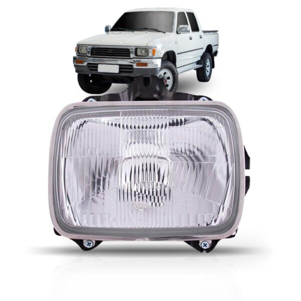 Farol Hilux 92 93 94 95 96 97 A 00 01 02 03 Cromado 1ª Linha - Esquerdo/motorista