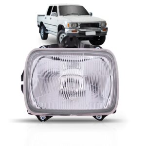 Farol Hilux 92 93 94 95 96 97 A 00 01 02 03 Cromado 1ª Linha Direito/passageiro