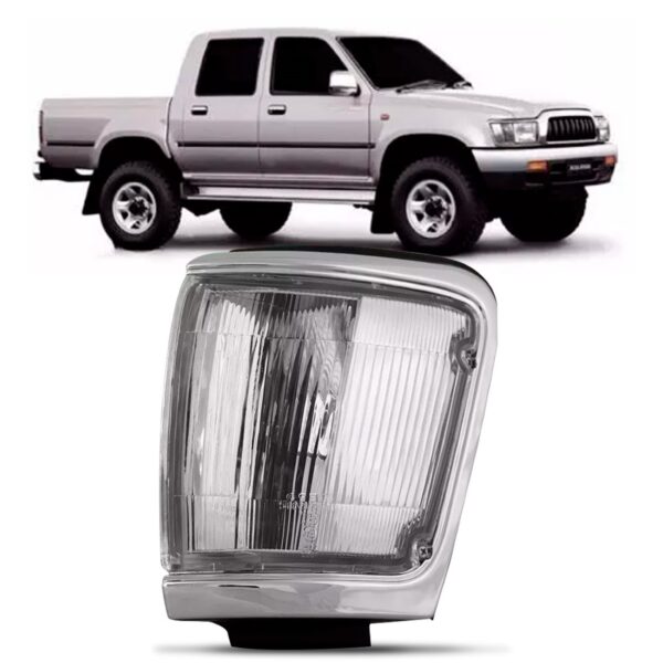 Sinaleira Hilux Sw4 1992 93 94 95 1996 Cristal Com Cromado Lado Esquerdo