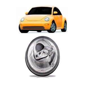 Farol Dianteiro New Beetle 1998 A 2005 Cromado 1ª Linha Direito/passageiro