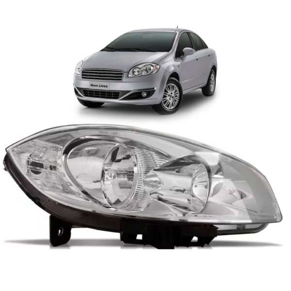 Farol Fiat Linea 08 09 10 2011 2012 2013 2014 2015 1ª Linha - Direito/passageiro