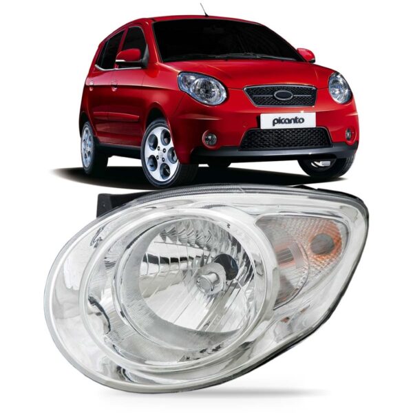 Farol Para Kia Picanto 2008 2009 2010 2011 1ª Linha - Esquerdo/motorista