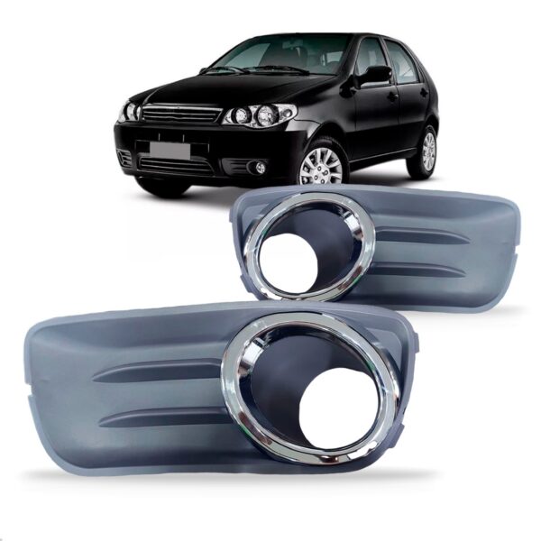 Par Moldura Milha Palio Fire Way 2009 A 2015 C/furo Aro Crom