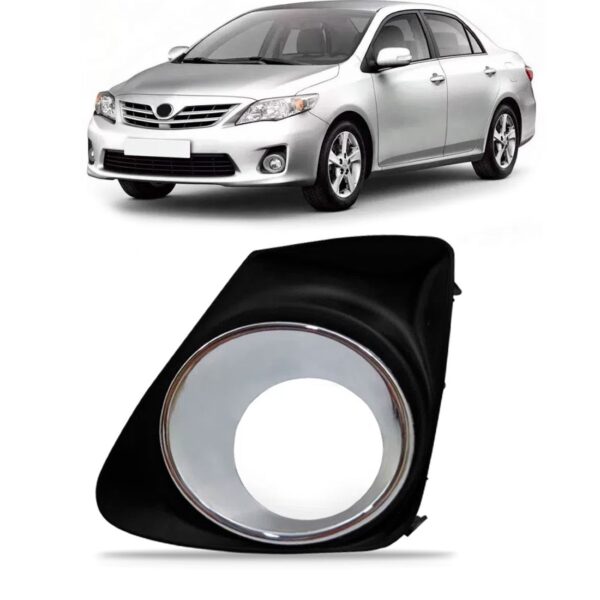 Moldura Milha Corolla 2012 A 2014 C/furo Preto Aro Cinza Lado Esquerdo