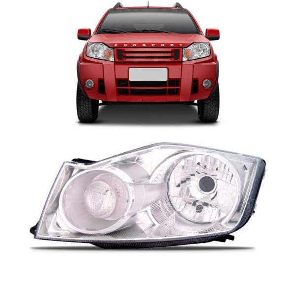 Farol Ecosport 2008 2009 2010 2011 Bronze 1ª Linha - Esquerdo/motorista