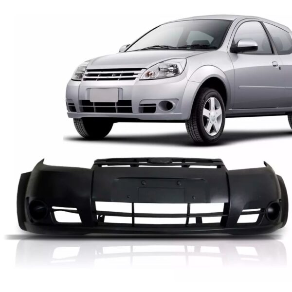 Parachoque Dianteiro Ka 2008 A 2010 Preto Liso S/furo Milha Preto