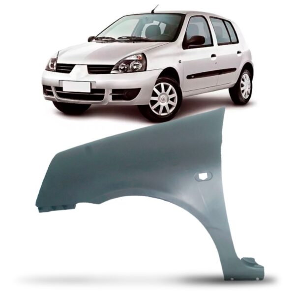 Paralama Clio 2003 04 05 06 07 08 09 10  2011 Cinza Lado Esquerdo