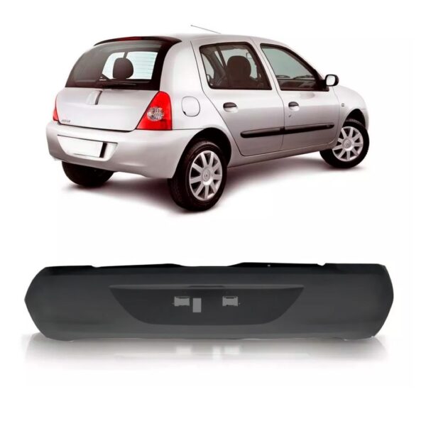 Parachoque Traseiro Clio 2006 A 2016 Hatch Preto Liso
