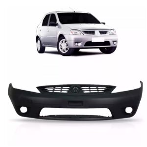 Parachoque Dianteiro Logan 2007 A 2010 C/furo 1a Linha  Preto