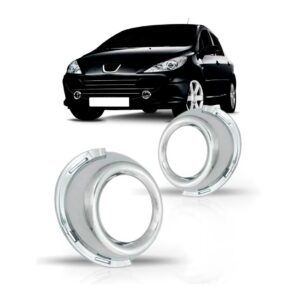 Par Moldura Milha Peugeot 307 2007 A 2012 Cromado Milho