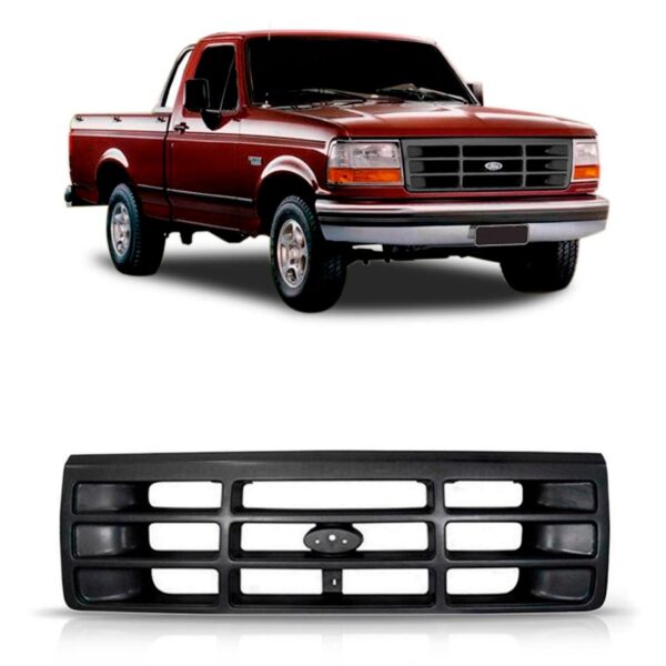 Grade Radiador F1000 1997 1998 1999 Cinza Escuro Cinza