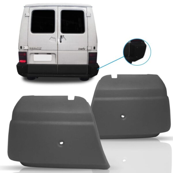 Polaina Traseira Trafic 1993 94 95 98 00 01 2002 Cinza Lado Esquerdo