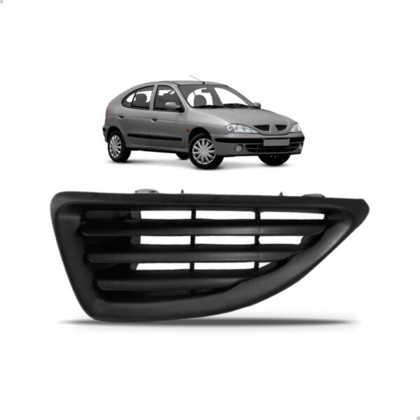 Tela Frontal Megane 2000 2001 2002 2003 Preta Sem Friso Lado Esquerdo