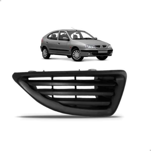 Tela Frontal Megane 2000 2001 2002 2003 Preta Sem Friso Lado Direito