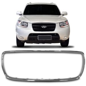 Friso Moldura Grade Radiador Santa Fe 2010 A 2013 Cromado