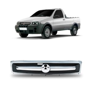 Grade Radiador Strada 2010 A 2012 Friso Prata 1a Linha