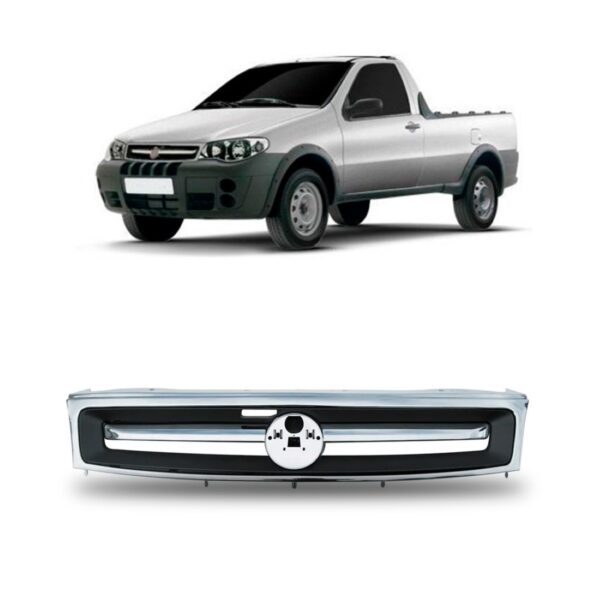 Grade Radiador Strada 2010 A 2012 Friso Prata 1a Linha