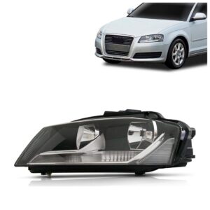 Farol Audi A3 08 09 10 2011 2012 Elétrico Com Motor 1ª Linha - Esquerdo/motorista